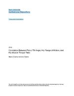 Correlation between pelvic tilt angle, hip range of motion, and hip muscle torque ratio